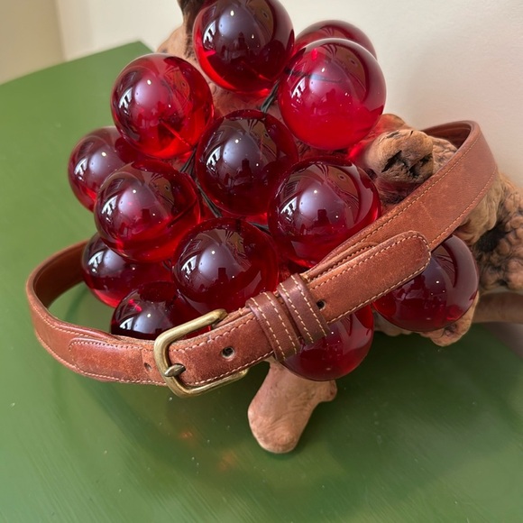 Coach tan cowhide leather and solid brass buckle made in USA 🇺🇸 - Picture 1 of 7